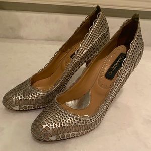 Catherine Malandrino silver heels size 37
